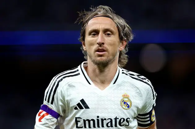 MADRID, SPAIN - SEPTEMBER 21: Luka Modric of Real Madrid during the LaLiga match between Real Madrid CF and RCD Espanyol de Barcelona at Estadio Santiago Bernabeu on September 21, 2024 in Madrid, Spain.